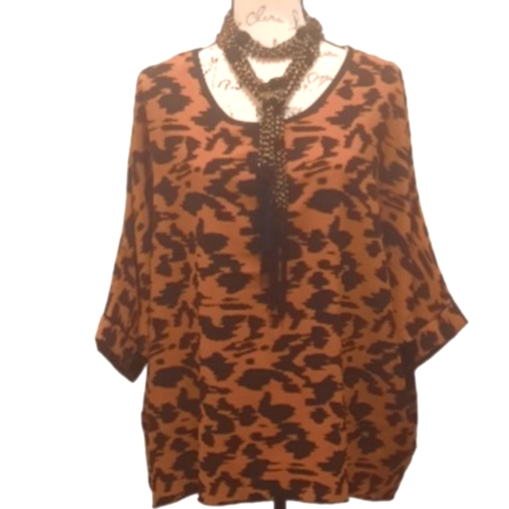 Animal Print Flowy Blouse